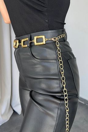 کمربند متالیک زنانه زنجیر barış sülün lovebox - کد 903735848