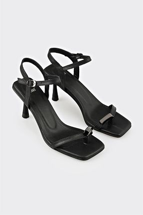 صندل مشکی زنانه پاشنه نازک Elle - کد 925872991