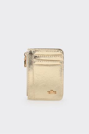 کیف پول طلائی زنانه چرم مصنوعی Elle - کد 928184818