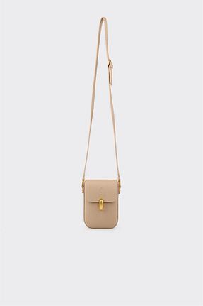 کیف دوشی بژ زنانه چرم مصنوعی Elle - کد 880502091