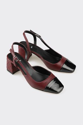 کفش پاشنه بلند کلاسیک زرشکی زنانه پلی اورتان Elle - کد 855911386