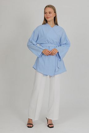 کیمونو و کافتان آبی زنانه %100 پنبه PASTELASTORE - کد 941030592