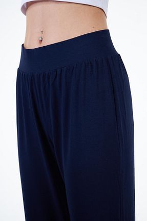 شلوار کرمگن سرمه ای زنانه پنبه - الاستین Chandraswear - کد 739038508
