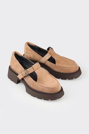 کفش کژوال بژ زنانه چرم خالص Elle - کد 854279691