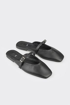 دمپائی اسپرت مشکی زنانه چرم خالص Elle - کد 845019439