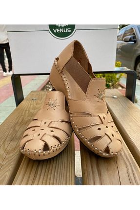 صندل بژ زنانه پاشنه پر Venüs - کد 947506111