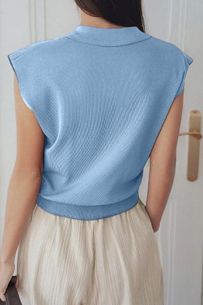 بلوز آبی زنانه ساده citystyle - کد 947507821