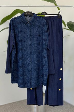 ست بالاتنه و پائین تنه طوسی زنانه بافتنی Ghisa - کد 947536858