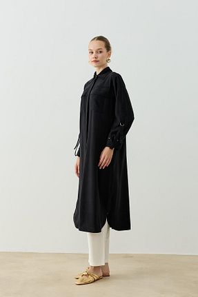 پیراهن مشکی زنانه گشاد Hilay - کد 947959978