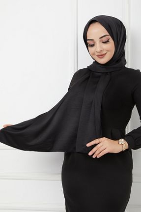 شال مشکی زنانه ابریشم Butik - کد 947698632