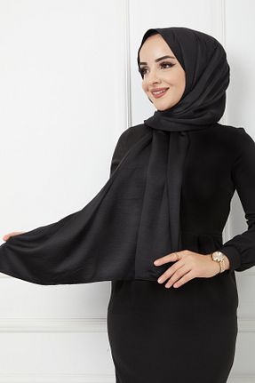 شال مشکی زنانه ابریشم Butik - کد 947698632