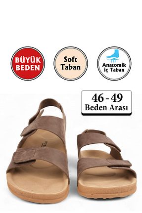 صندل قهوه ای مردانه پاشنه تخت FLY SOFT - کد 947756146