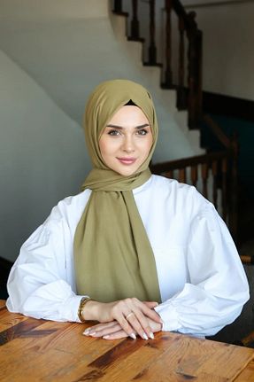 شال خاکی زنانه ویسکون Armine - کد 947770984