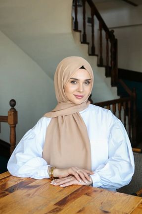 شال بژ زنانه ویسکون Armine - کد 947771503