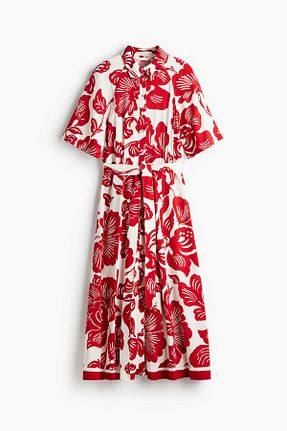 لباس سفید زنانه پنبه ای H&M - کد 947876338