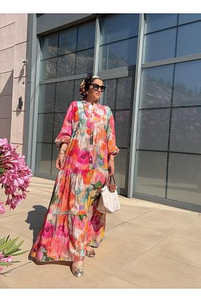لباس حجاب رنگی زنانه اورسایز Aselim Hijap Moda - کد 947893443