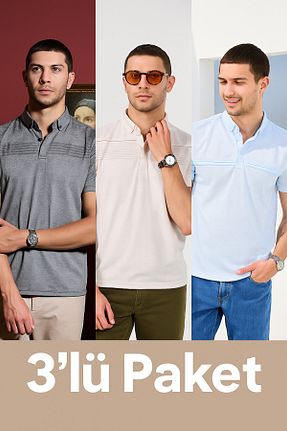 پولوشرت رنگی مردانه کتان DAMGA JEANS - کد 947884916