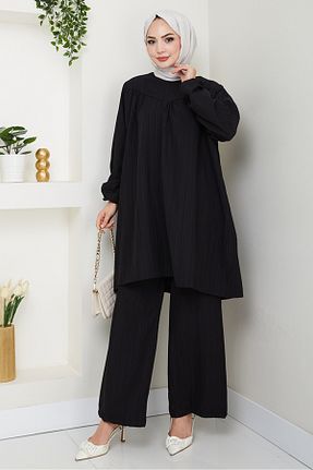ست بالاتنه و پائین تنه حجاب مشکی زنانه رگولار Bestenur - کد 948006177