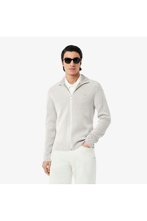 پلیور طوسی مردانه ساده Lacoste - کد 948004464