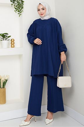 ست بالاتنه و پائین تنه حجاب سرمه ای رگولار Bestenur - کد 948006284