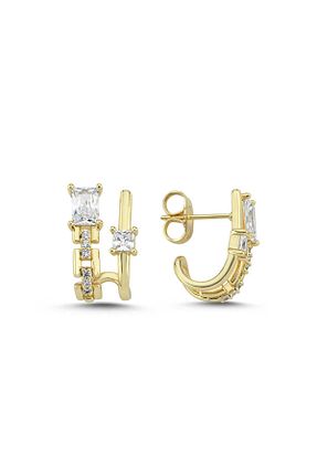 گوشواره جواهر سفید زیرکن Merano Design - کد 948013660