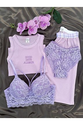 ست لباس راحتی فیروزه ای زنانه گلدار Lena Homewears - کد 948022284