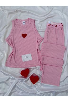 ست لباس راحتی صورتی زنانه گلدار Lena Homewears - کد 948055696
