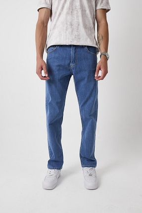 شلوار جین آبی مردانه پاچه پهن DAMGA JEANS - کد 948068809