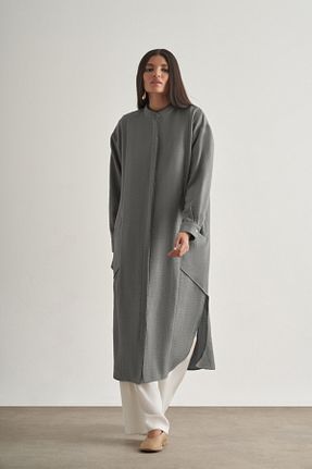 تونیک طوسی زنانه بافتنی Mizalle - کد 948376927