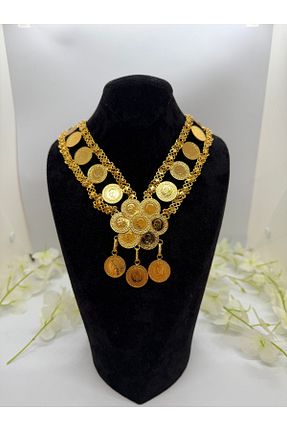 گردنبند جواهر زرد زنانه روکش طلا Constanza Exclusive - کد 948441695