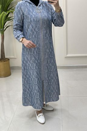 کلاه و ابایا آبی زنانه پنبه پلی استر Haya - کد 948516045