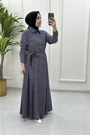 لباس حجاب طوسی زنانه رگولار KADO - کد 948535197