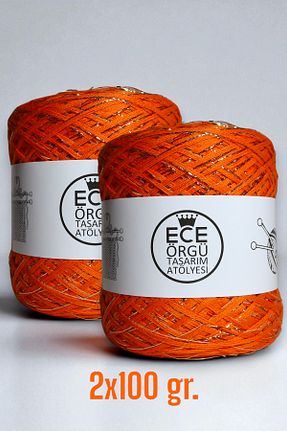 نخ بافندگی نارنجی Ece Örgü Tasarım Atölyesi - کد 948640395