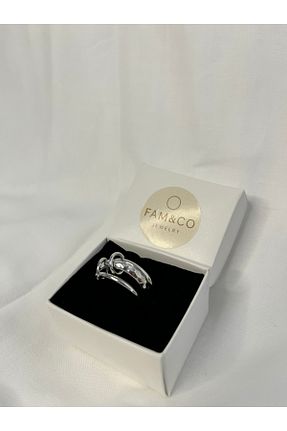 انگشتر استیل (فولاد) طوسی زنانه استیل ضد زنگ Fam&Co Jewelry - کد 948731633