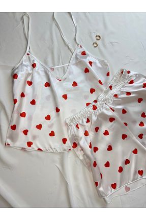 ست لباس راحتی قرمز زنانه ساده ROZENİN LINGERIE - کد 948973755