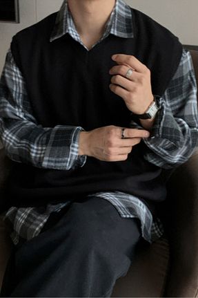 سوئیتر مشکی مردانه بافتنی Tarz Cool - کد 949049418