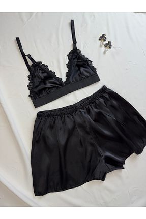 ست لباس راحتی مشکی زنانه طرح دار ROZENİN LINGERIE - کد 949145996