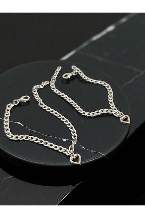 دستبند استیل (فولاد) طوسی زنانه استیل (فولاد) BeyzHal - کد 949146570