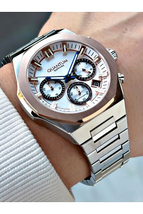 ساعت مچی سفید مردانه 44 میلی متر Quantum - کد 949207407