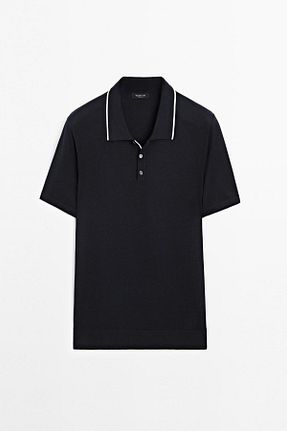 تیشرت سرمه ای مردانه رگولار Massimo Dutti - کد 949290275