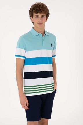 پولوشرت آبی مردانه پنبه ای U.S. Polo Assn. - کد 949397447