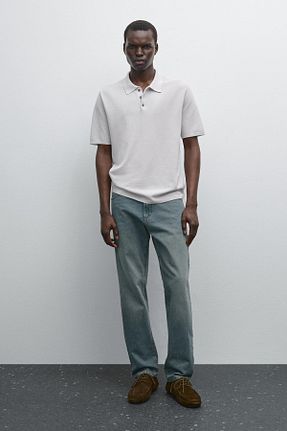 تیشرت طوسی مردانه رگولار Massimo Dutti - کد 949423839