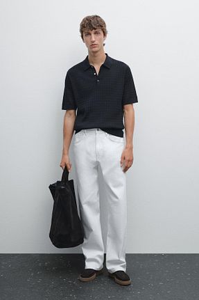 تیشرت سرمه ای مردانه رگولار Massimo Dutti - کد 949438431