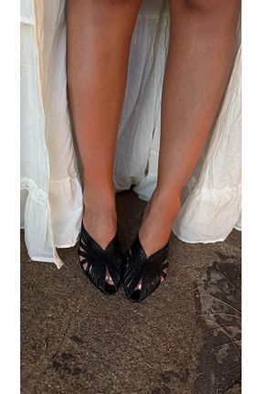 کفش پاشنه بلند کلاسیک مشکی زنانه چرم مصنوعی Eataly Shoes - کد 950074522