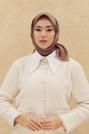 روسری قهوه ای پلی استر Silk Home - کد 789299045