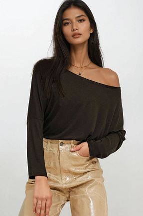 بلوز مشکی زنانه ساده Trend Alaçatı Stili - کد 755958616