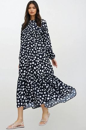 لباس سرمه ای زنانه بافتنی Trend Alaçatı Stili - کد 817856682