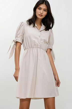 لباس بژ زنانه بافتنی Trend Alaçatı Stili - کد 805490443