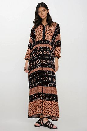لباس حجاب قهوه ای زنانه رگولار Trend Alaçatı Stili - کد 819760014