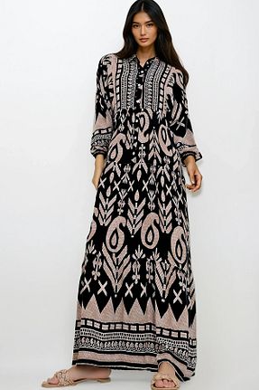 لباس حجاب مشکی زنانه رگولار Trend Alaçatı Stili - کد 819755912
